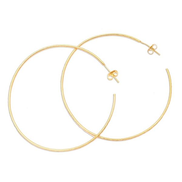 Alternate image for Gold-Plated Half-Hoop Earrings from Bali Through the Hoop