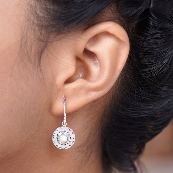 Alternate image for Pearl Sterling Silver Dangle Earrings Sunny Day