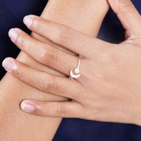 Alternate image for Sterling Silver Mabe Pearl Cocktail Ring By the Moon in Silver
