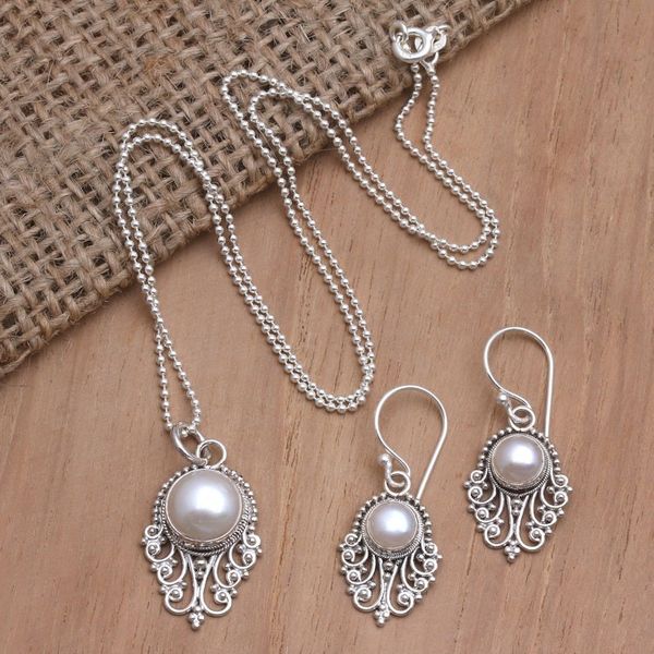 Alternate image for Hand Crafted Cultured Pearl Jewelry Set Kind Touch