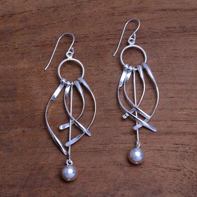 Alternate image for Artisan Crafted Sterling Silver Chandelier Earrings Queenly Elegance