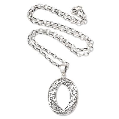 Alternate image for Handcrafted Sterling Silver Pendant Necklace Endless Curve