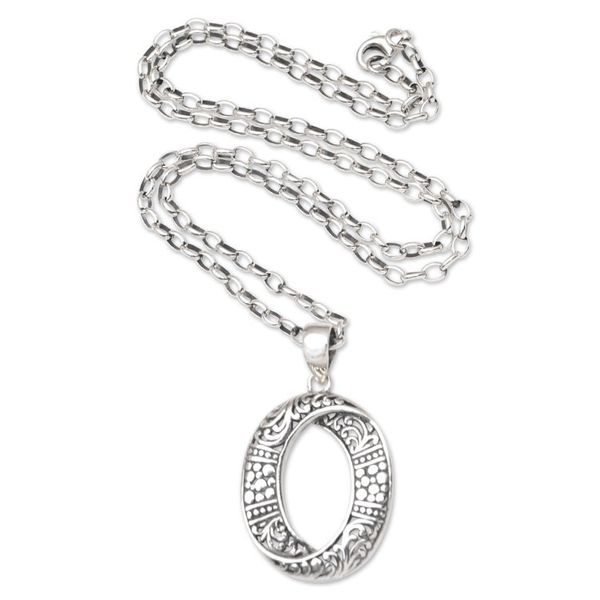 Alternate image for Handcrafted Sterling Silver Pendant Necklace Endless Curve