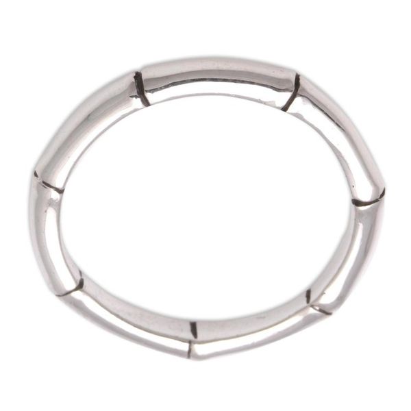 Alternate image for Handcrafted Bamboo Motif Sterling Silver Band Ring Bamboo Regeneration
