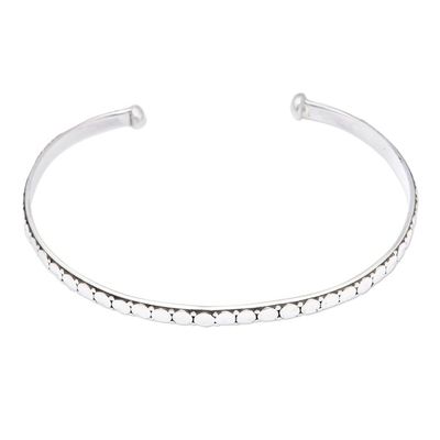 Alternate image for Classic Sterling Silver Cuff Bracelet in a Polished Finish Lunar Palace