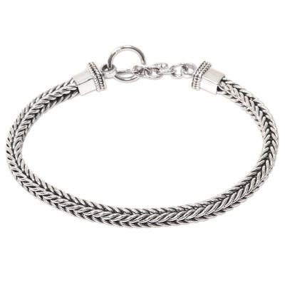Alternate image for Sterling Silver Link Bracelet from Indonesia Dragon Braid