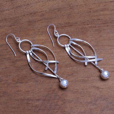 Alternate image for Artisan Crafted Sterling Silver Chandelier Earrings Queenly Elegance