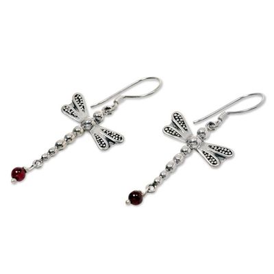Alternate image for Sterling Silver Dangle Earrings Nocturnal Dragonfly