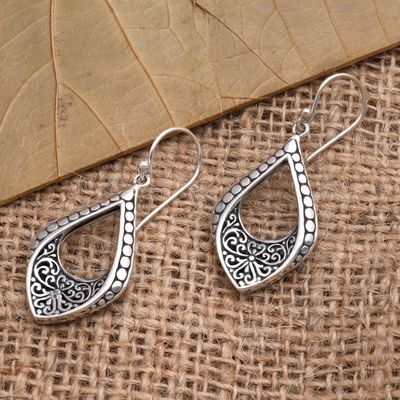 Alternate image for Balinese Sterling Silver Dangle Earrings Sukawati Pride