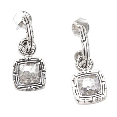 Alternate image for Artisan Crafted Sterling Silver Dangle Earrings Ancient Light