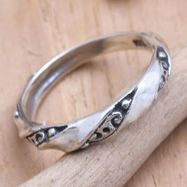 Alternate image for Handmade Balinese Sterling Silver Ring Sublime Balance