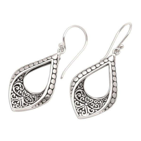 Alternate image for Balinese Sterling Silver Dangle Earrings Sukawati Pride