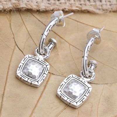 Alternate image for Artisan Crafted Sterling Silver Dangle Earrings Ancient Light