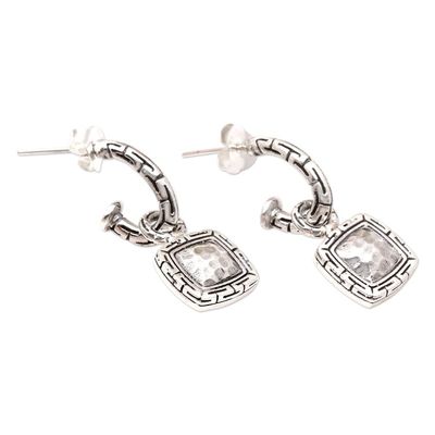 Alternate image for Artisan Crafted Sterling Silver Dangle Earrings Ancient Light