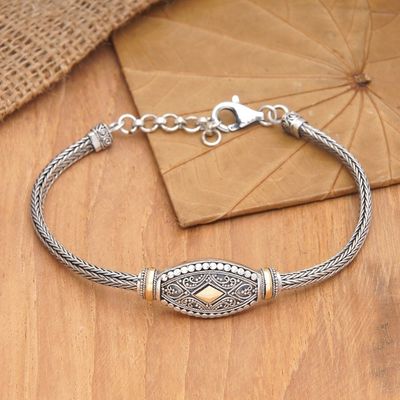 Alternate image for Gold-Accented Sterling Silver Pendant Bracelet Independent at Heart