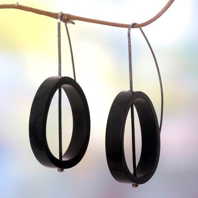 Alternate image for Horn drop earrings Sea Melody