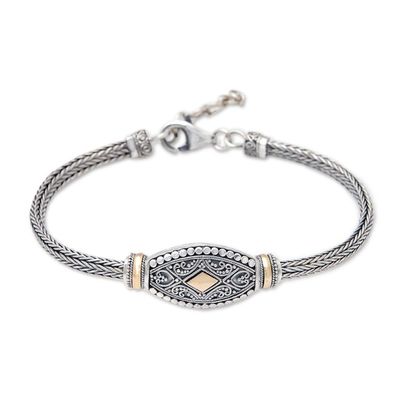 Alternate image for Gold-Accented Sterling Silver Pendant Bracelet Independent at Heart