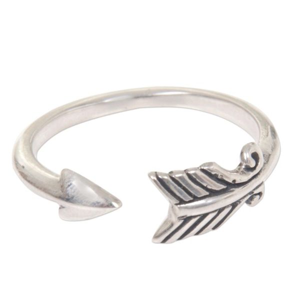 Alternate image for Sterling Silver Arrow Engraved Wrap Ring from Indonesia Silver Arrow