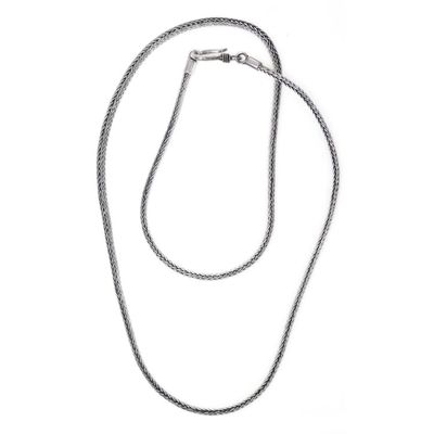Alternate image for Artisan Crafted Sterling Silver Naga Chain Necklace Naga Tradition II
