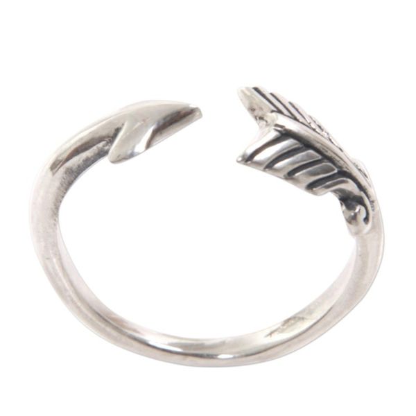 Alternate image for Sterling Silver Arrow Engraved Wrap Ring from Indonesia Silver Arrow
