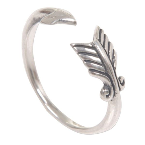 Alternate image for Sterling Silver Arrow Engraved Wrap Ring from Indonesia Silver Arrow