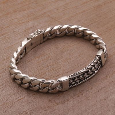 Alternate image for Sterling Silver Braided Wristband Bracelet from Bali Distinctive Style
