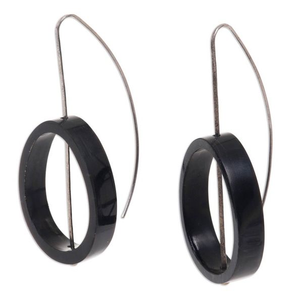 Alternate image for Horn drop earrings Sea Melody