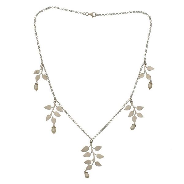 Alternate image for Sterling Silver and Pearl Necklace Cloud Forest