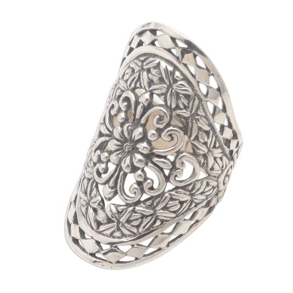 Alternate image for Sterling Silver Flower Ring Basket of Blooms