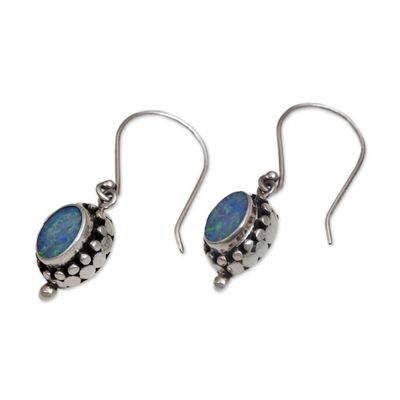 Alternate image for Sterling Silver Opal Dangle Earrings Fairy Princess