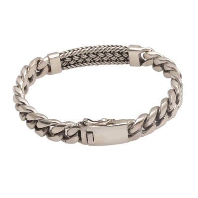 Alternate image for Sterling Silver Braided Wristband Bracelet from Bali Distinctive Style