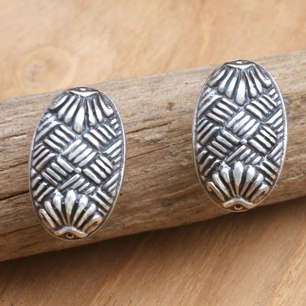 Oval Sterling Silver Earrings 'Ready to Go'