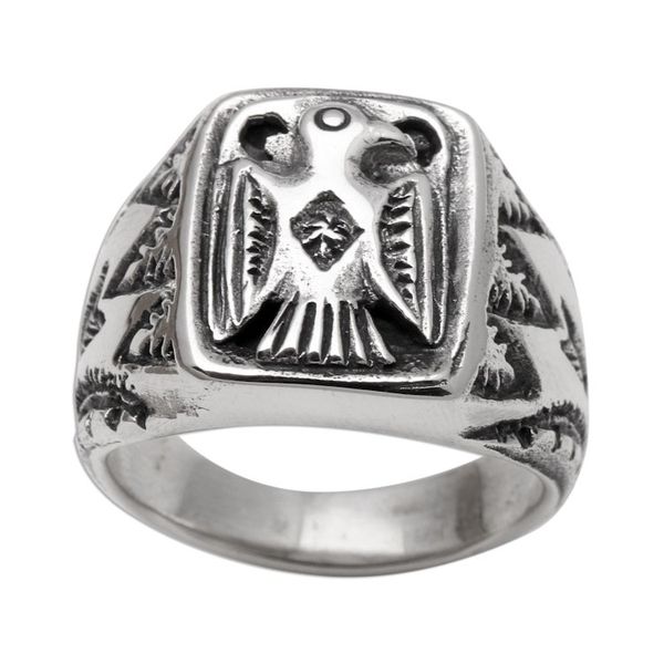 Alternate image for Sterling Silver Eagle Signet Ring Crafted in Bali Ancient Eagle