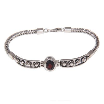 Alternate image for Sterling Silver Garnet Bracelet Cosmic Story