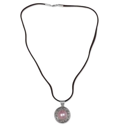 Alternate image for Pink Cultured Mabe Pearl Pendant Necklace from Indonesia Pink Orb
