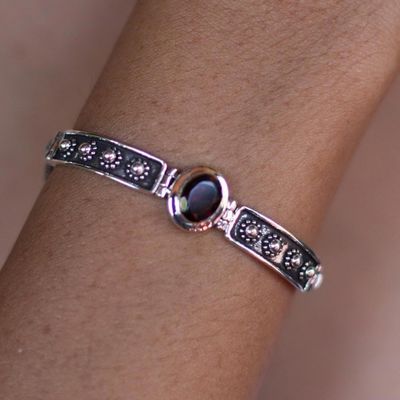 Alternate image for Sterling Silver Garnet Bracelet Cosmic Story