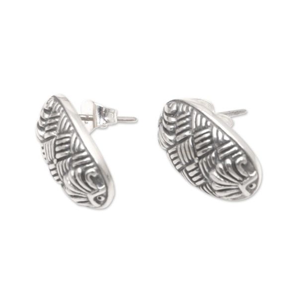 Alternate image for Oval Sterling Silver Earrings Ready to Go