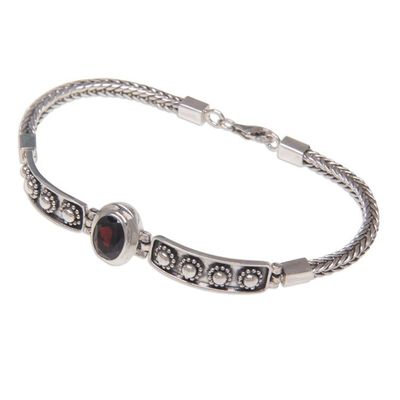 Alternate image for Sterling Silver Garnet Bracelet Cosmic Story