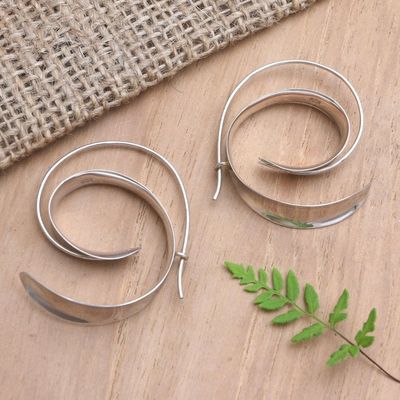 Alternate image for Artisan Crafted Sterling Silver Drop Earrings North Wind