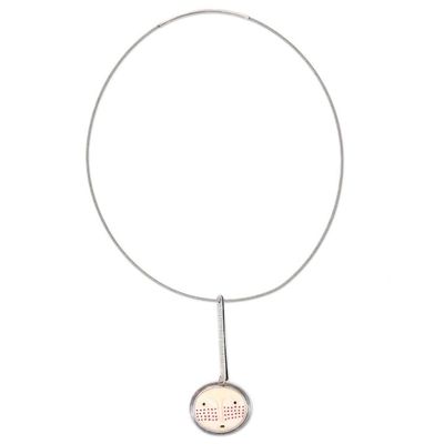 Alternate image for Cow Bone Sterling Silver Womens Choker Necklace from Bali Lombok Mask