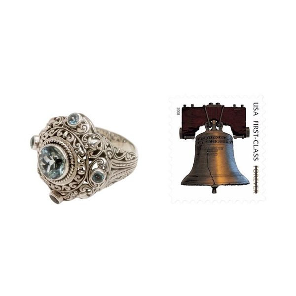 Alternate image for Blue Topaz and Sterling Silver Cocktail Ring Mahameru Blue