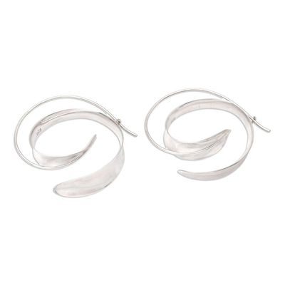 Alternate image for Artisan Crafted Sterling Silver Drop Earrings North Wind