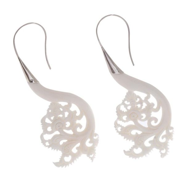 Alternate image for Artisan Crafted Bone Drop Earrings from Bali Pura Plains