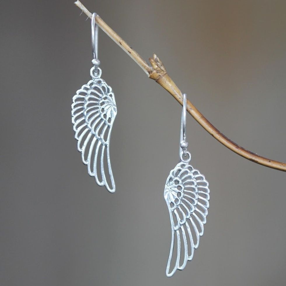 Sterling Silver Dangle Earrings 'Angelic'