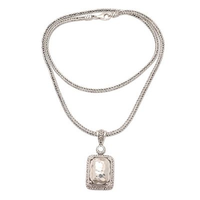 Alternate image for Hand Crafted Sterling Silver Pendant Necklace Shining Mosaic