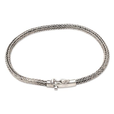 Alternate image for Polished Sterling Silver Naga Chain Bracelet from Bali Sophisticated Embrace