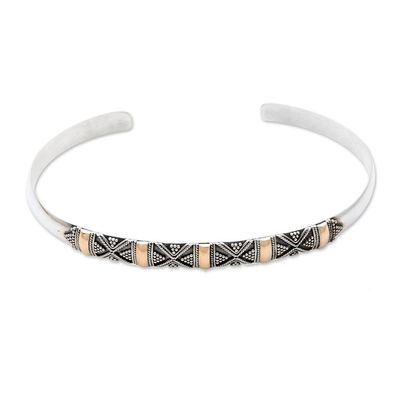 Alternate image for Sterling silver cuff bracelet Hyacinth