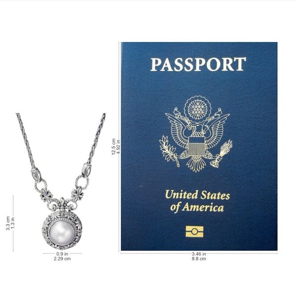 Alternate image for Cultured Pearl and Sterling Silver Pendant Necklace Hapsari