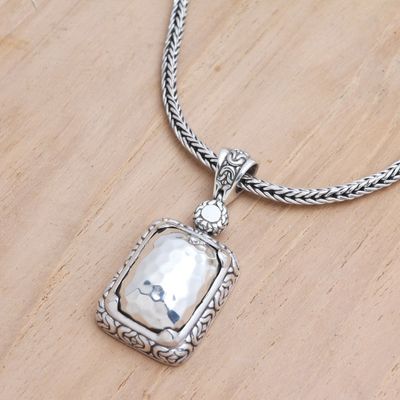 Alternate image for Hand Crafted Sterling Silver Pendant Necklace Shining Mosaic