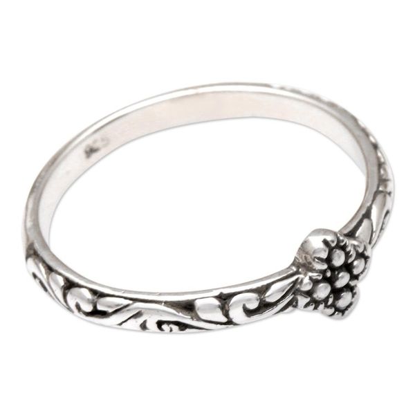Alternate image for Artisan Crafted Slender Sterling Band Ring Fairytale Ending
